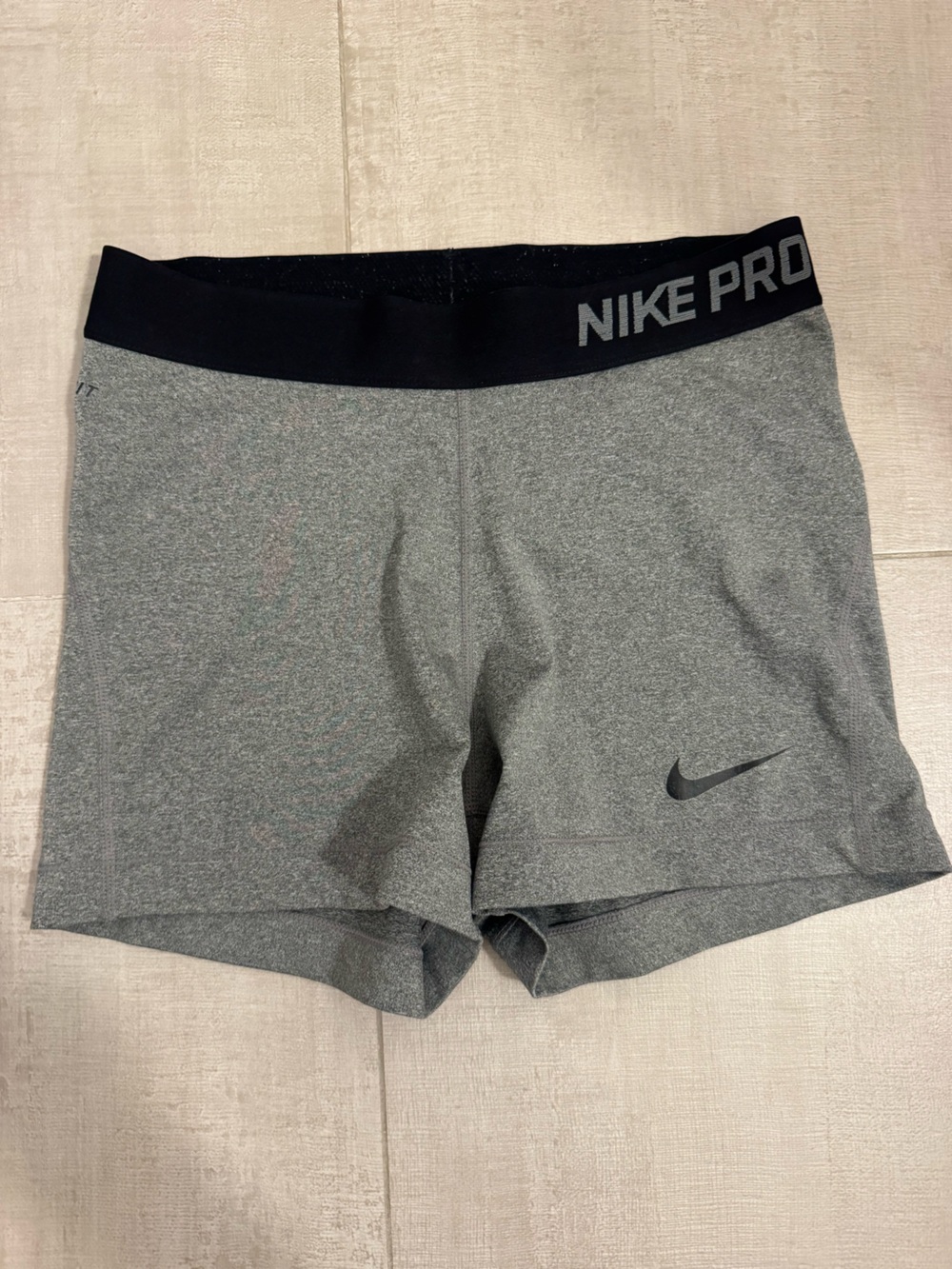 Nike Pro Gray Black Waistband Women’s Training Shorts